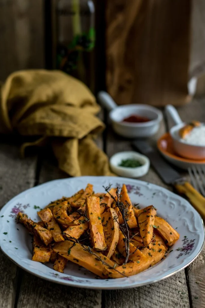 Süßkartoffel mit Quinoa und Brokkoli