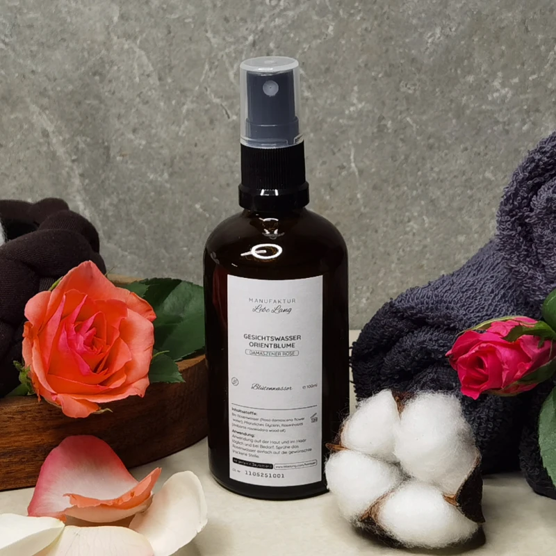 LebeLang - Produkte - Pflege- Gesichtswasser - Orientblume - Rose